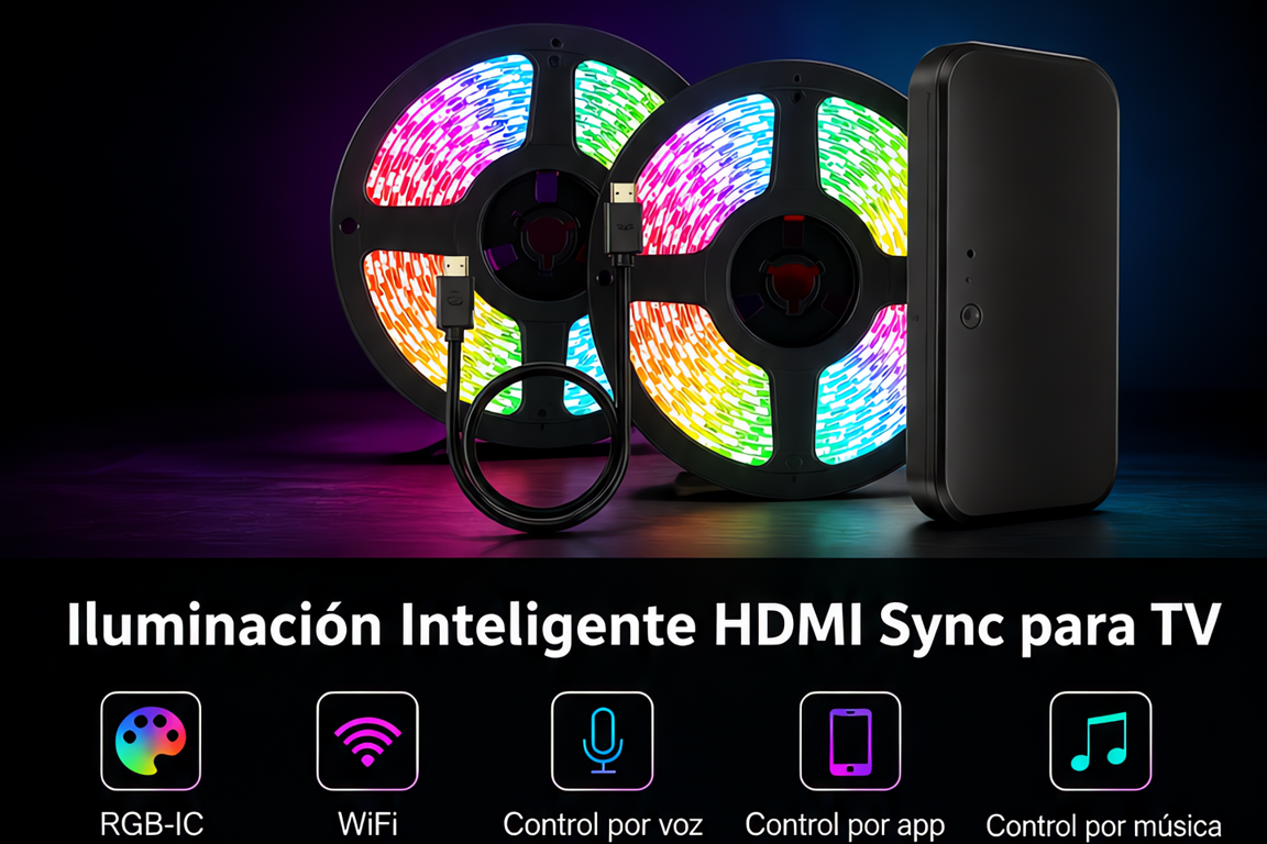 Kit de Luces LED – Sincronización HDMI con tu TV/PC